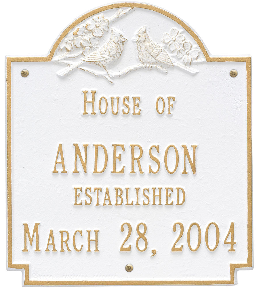 Cardinal Wall Mount Wedding Plaque