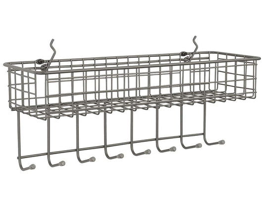 Pegboard Basket and Hook Station